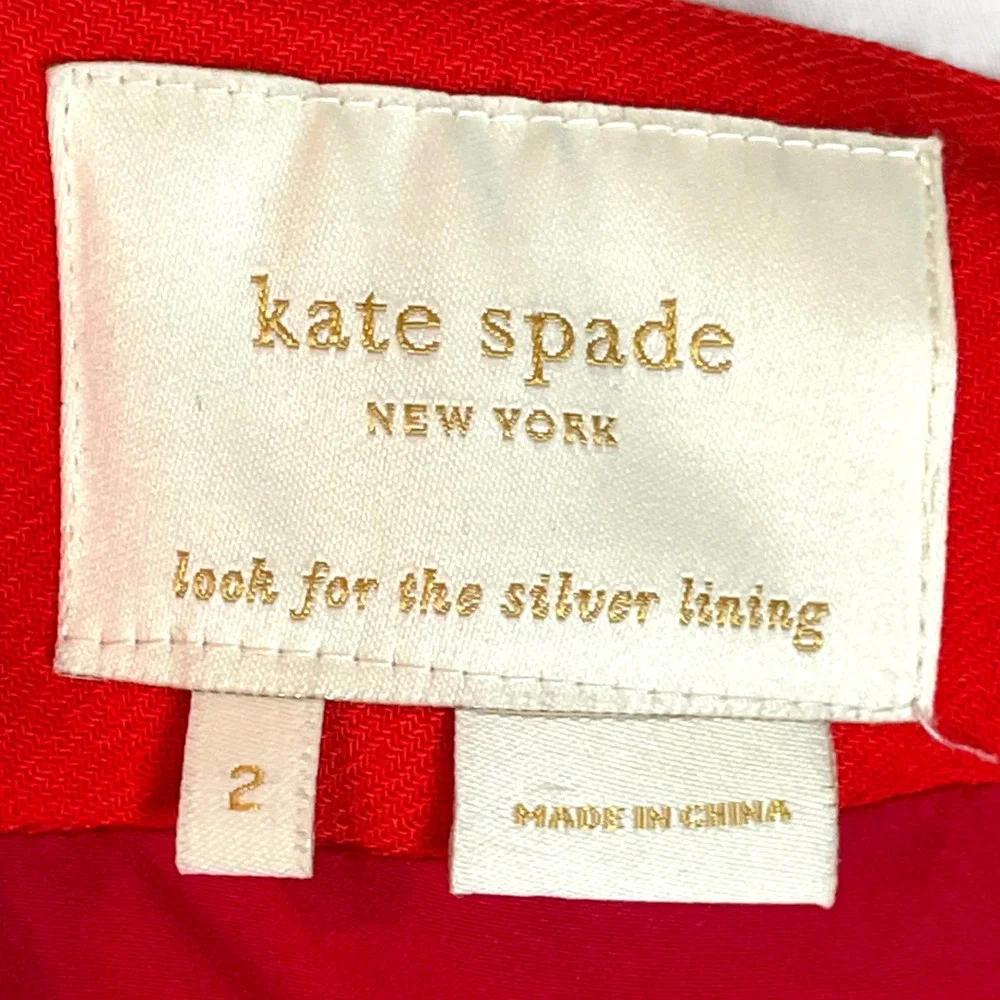 Kate Spade Bright Red Raya Wool Blend Cap Sleeve Sheath Dress Women’s Size 2